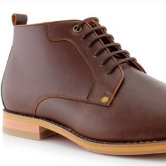 MEN’s BOOT man made leather -Brown NWT - Picture 6 of 8